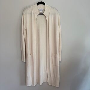 Athleta Ivory Duster Sweater, size Small Petite
